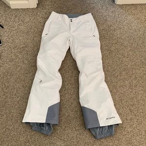 Columbia white Omni Tech ski board pant size small